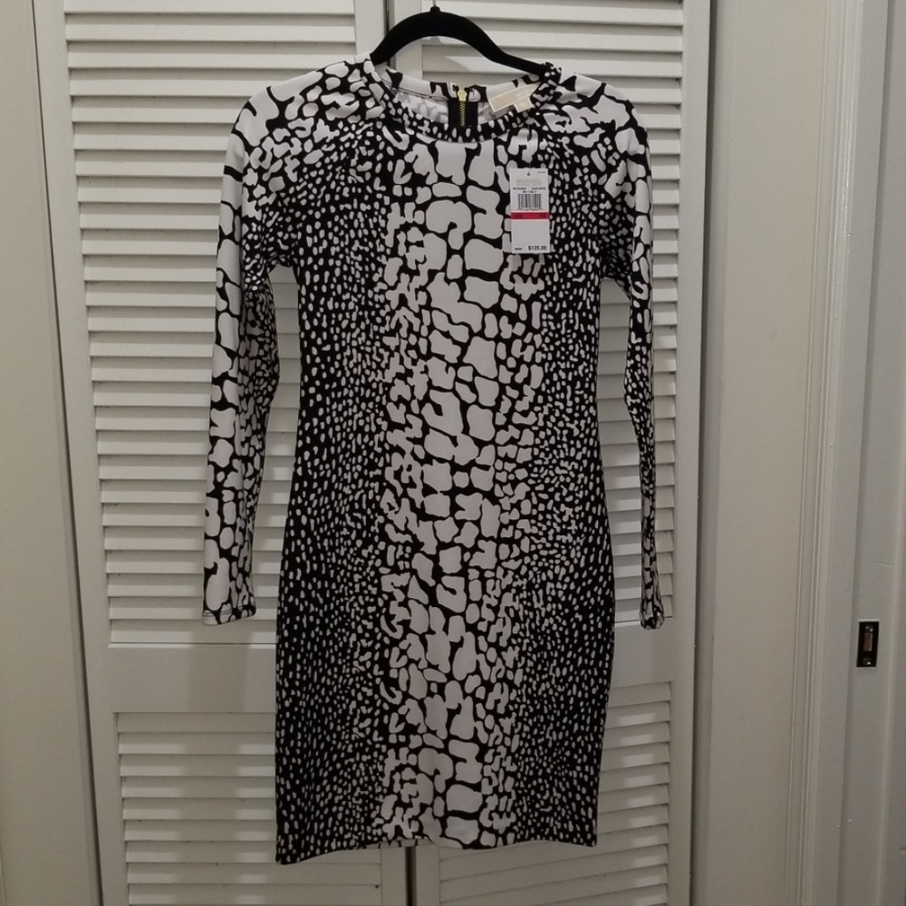 New with Tags Black & White Animal Dress
